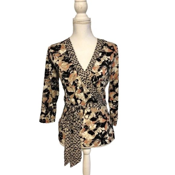 Axcess Tops - Axcess Faux Wrap Blouse Womens M Used